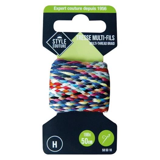 tresse multi-fils coton 198 aiguillees x 50cm - crea pecam