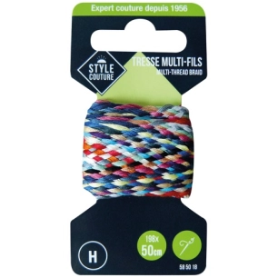 tresse multi-fils coton 198 aiguillees x 50cm - crea pecam