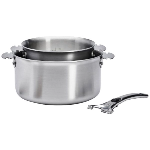 série 2 casseroles / faitouts 16 et 20 cm + poignée - loqy alchimy - de buyer