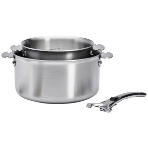 série 2 casseroles / faitouts 16 et 20 cm + poignée - loqy alchimy - de buyer