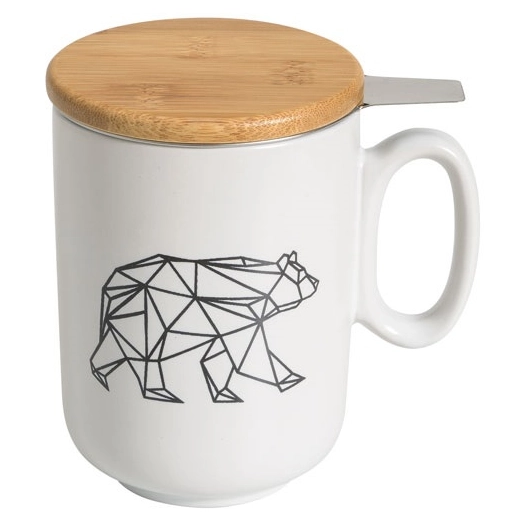 tisanière 45 cl blanche & ours - origami - table et cook