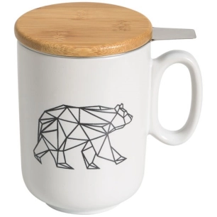 tisanière 45 cl blanche & ours - origami - table et cook