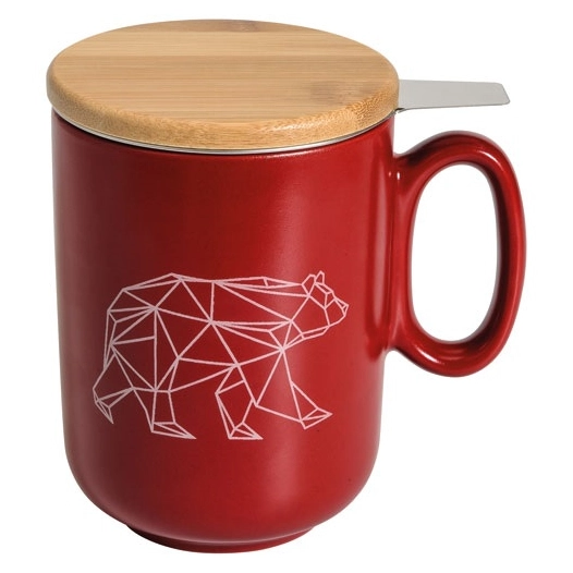 tisanière 45 cl rouge & ours - origami - table et cook