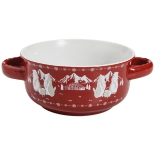 bol à soupe 13.5 cm rouge - marmottes - table et cook
