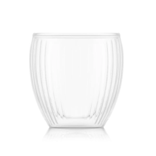 lot 2 verres double paroi 20 cl - pavina striés - bodum