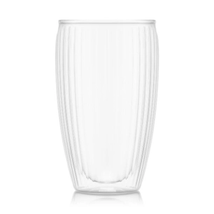 lot 2 verres double paroi 45 cl - pavina striés - bodum