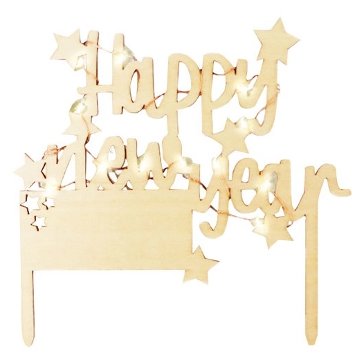 cake topper led - happy new year - scrapcooking