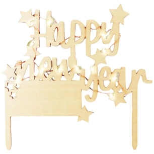 cake topper led - happy new year - scrapcooking