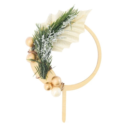 cake topper - couronne de noël - scrapcooking