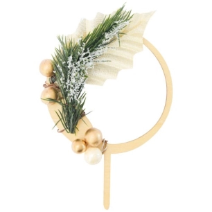 cake topper - couronne de noël - scrapcooking