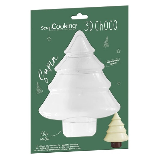 moule 3d chocolat - sapin - scrapcooking