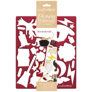 plaque découpoir 15 formes - sorcier - scrapcooking
