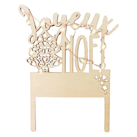 cake topper led - joyeux noël - scrapcooking