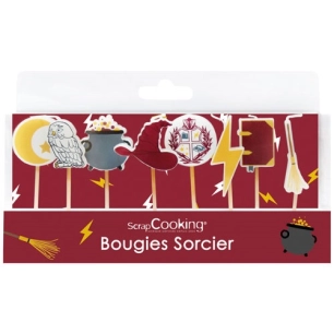 lot 8 bougies - sorcier - scrapcooking