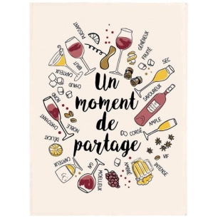 torchon 48 x 72 cm - le partage multicolore - winkler