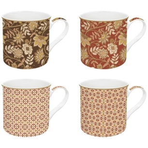 coffret 4 mugs 30 cl - fleurs de rêves - easy life