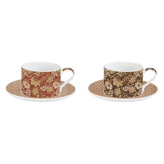coffret 2 tasses déjeuner 24 cl - fleurs de rêves - easy life