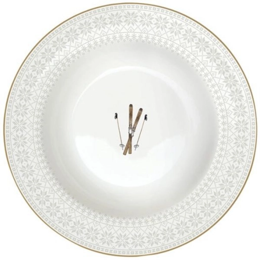 6 assiette à soupe 21.5 cm - chalet - easy life