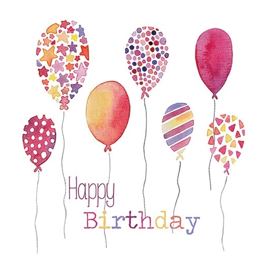 lot 20 serviettes en papier 33 x 33 cm - ballons d'anniversaire - ambiente