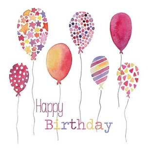lot 20 serviettes en papier 33 x 33 cm - ballons d'anniversaire - ambiente