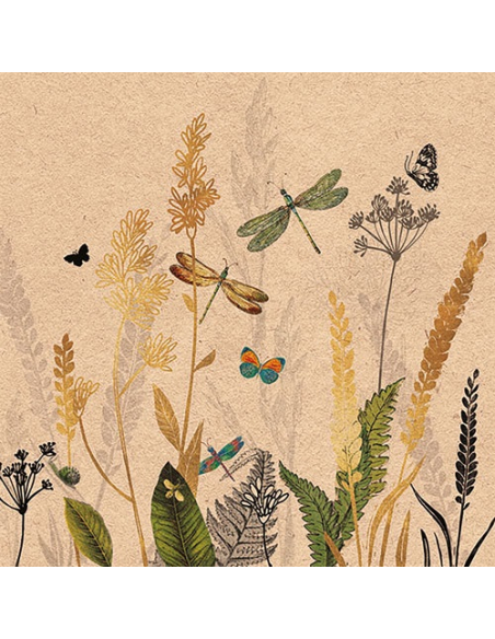 Serviettes Papier Fleurs Ornementales Design floral élégant, respectueux de l'environnement - AMBIENTE