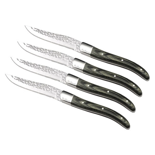 coffret 4 couteaux à steak - volcano - lou laguiole - amefa