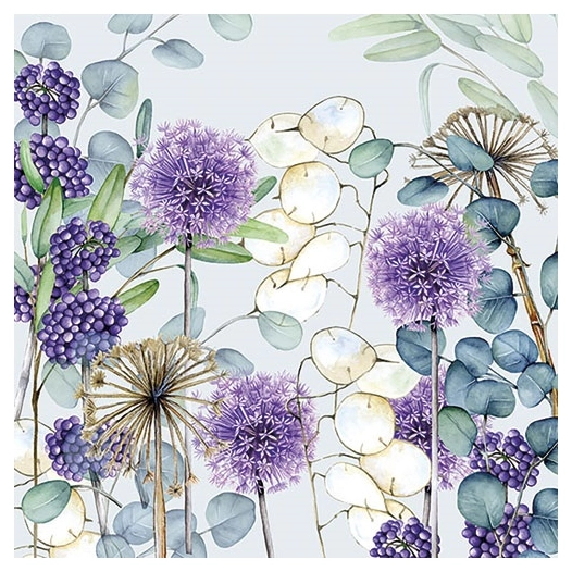 lot 20 serviettes en papier 33 x 33 cm - monnaie-du-pape verte - ambiente