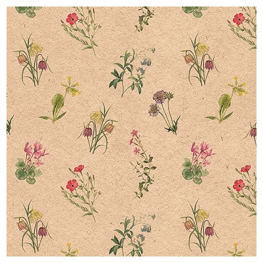lot 20 serviettes en papier 33 x 33 cm - fleurs mixtes recyclées - ambiente