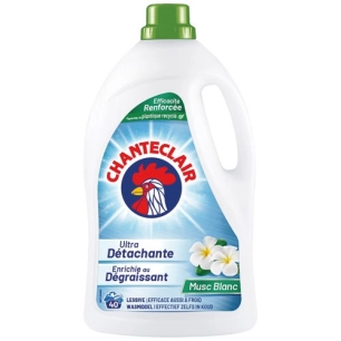 chanteclair lessive liquide musc blanc dégraisant 1.8l - chanteclair