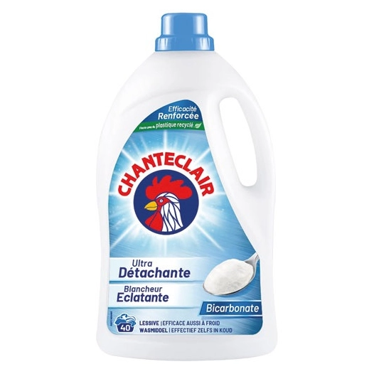 chanteclair lessive liquide bicarbonate eclat du linge 1.8l - chanteclair