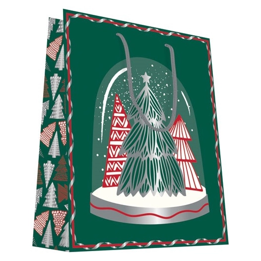 sac cadeau boules de noel 2613x32cm - les couleurs de l'emballage