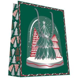 sac cadeau boules de noel 2613x32cm - les couleurs de l'emballage