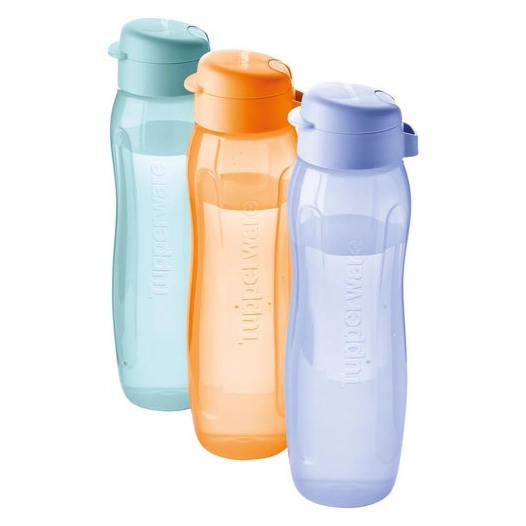 lot 3 gourdes 0.75 l - éco bouteille - tupperware