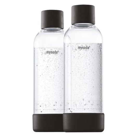pack de 2 bouteilles 1 l noires - mysoda