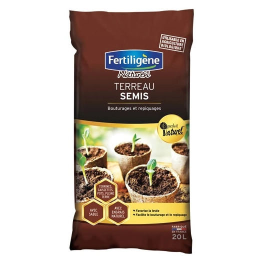 terreau semis fertiligène uab 20l - fertiligene