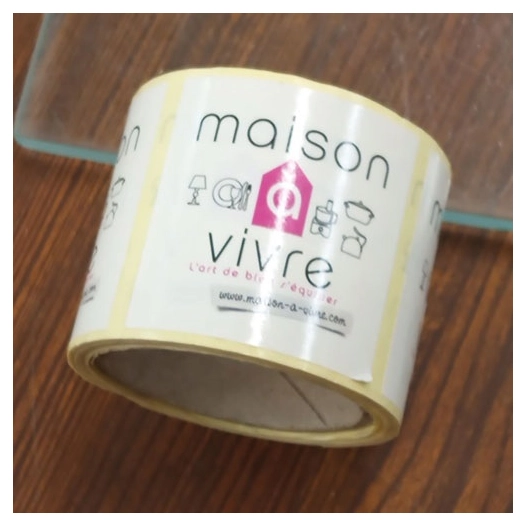 mav rouleau etiquettes adhesives vernis brillant - cent pour cyan