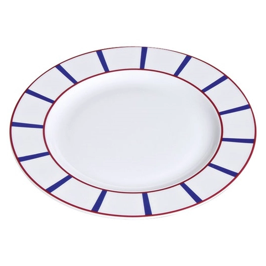 assiette plate 26 cm - basque bleu - nova styl