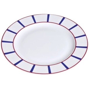 assiette plate 26 cm - basque bleu - nova styl