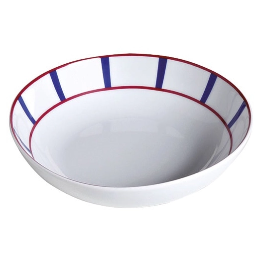 6 assiette creuse 18 cm - basque bleu - nova styl