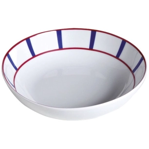 6 assiette creuse 18 cm - basque bleu - nova styl