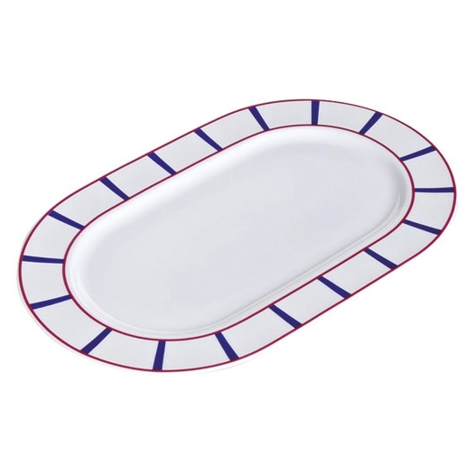 plat ovale 36 cm - basque bleu - nova styl