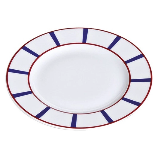 6 assiette à dessert 19 cm - basque bleu - nova styl