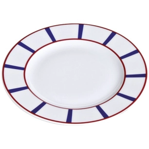 6 assiette à dessert 19 cm - basque bleu - nova styl