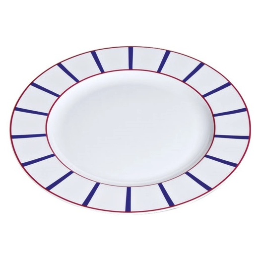 plat rond 32 cm - basque bleu - nova styl