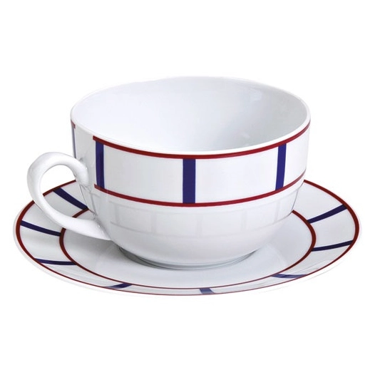 6 paire-tasse jumbo 50 cl - basque bleu - nova styl
