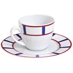 6 paire-tasse à café 22 cl - basque bleu - nova styl