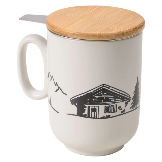 tisanière 45 cl blanche - montagne - table et cook