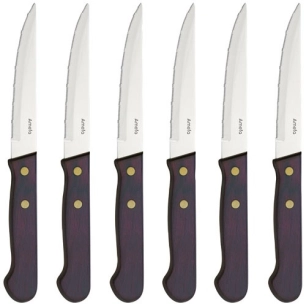 coffret 6 couteaux à steak - arizona - amefa
