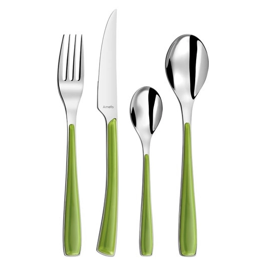 ménagère 24 pièces verte - alizé - amefa