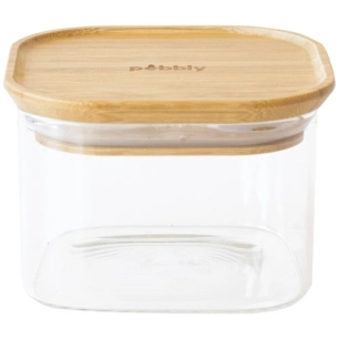 pot de conservation carré 0,5 l - bambou - pebbly